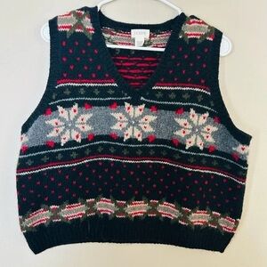 J. Crew Festive Knit Sweater Vest